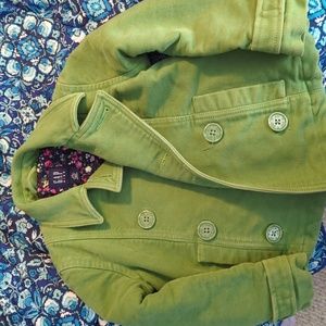 Gap Kids Green Pea Coat size XS 4-5